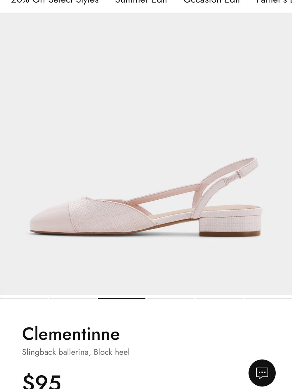 Aldo Clementinne Slingback Flats in Blush Pink